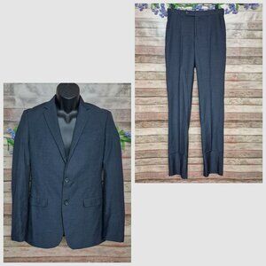 Egara 36L Blue Extreme Slim Fit Men's Suit Jacket & Pants Formal Wedding Career